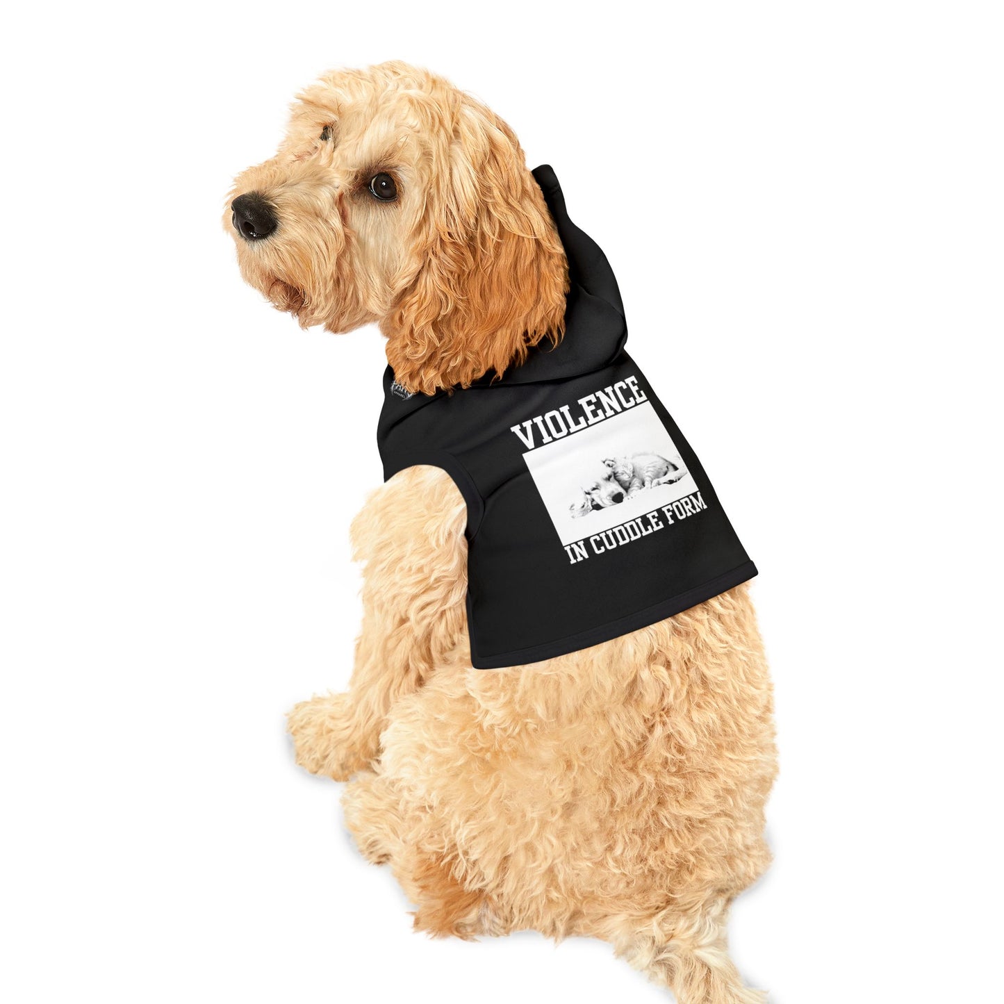 VIOLENCE IN CUDDLE FORM - BLACK - Pet Hoodie